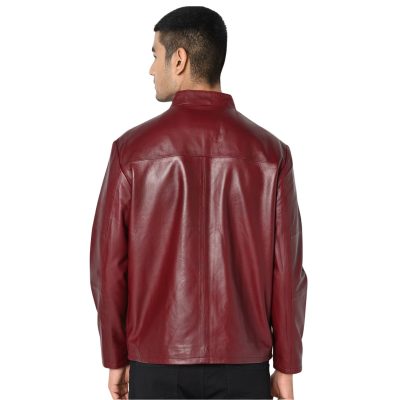 buy burgundy blaze mens leather jackets