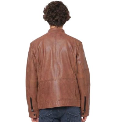 Dark Brown Leather Jacket Men's