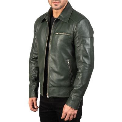 Dark Green Leather Jacket