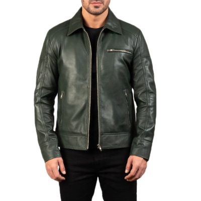 Dark Green Leather Jacket