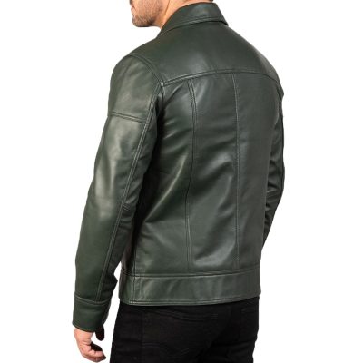 Dark Green Leather Jacket
