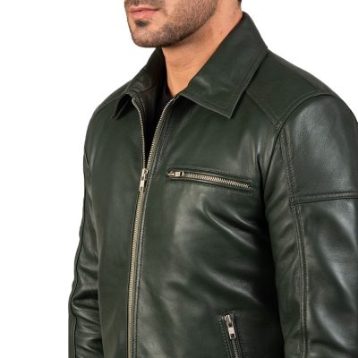 Dark Green Leather Jacket