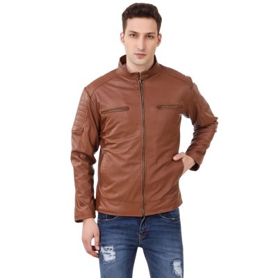 faux leather jacket male