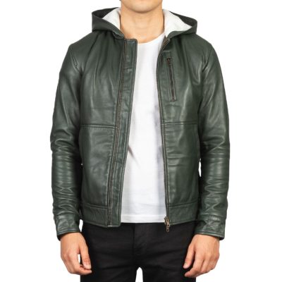 Green Leather Jacket Outfit