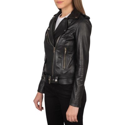 Leather Padded Biker Jacket