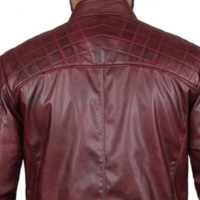 Men Maroon Leather Jacket