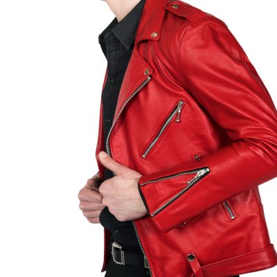 Red Leather Jacket Men's