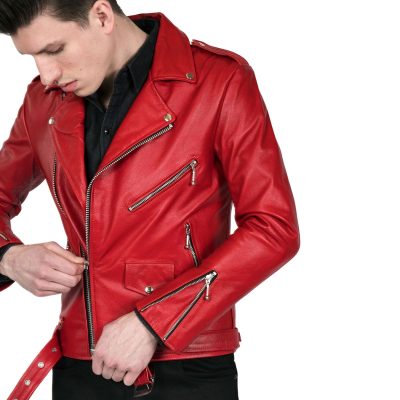 Red Leather Jacket Men's