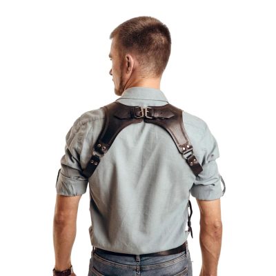 Unisex Leather Suspender For Men