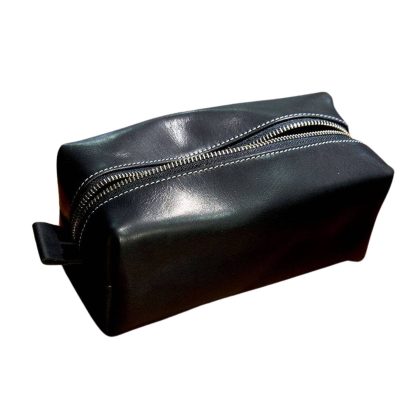 Black Leather Dopp Kits