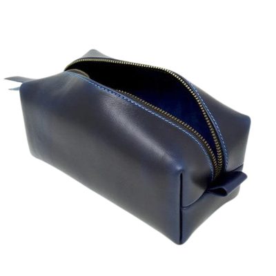 Blue Leather Dopp Kits