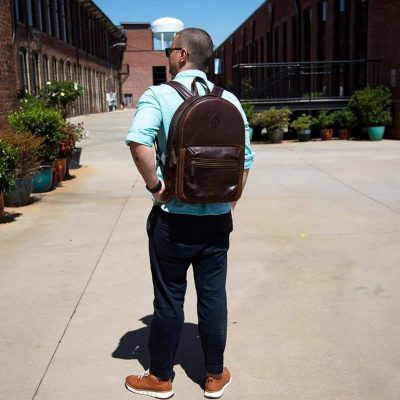 Brown Leather Backpack