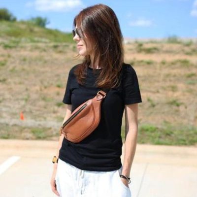 Brown Leather Belt Bags