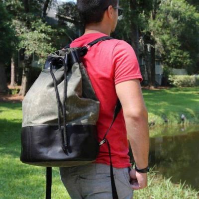 Durable Canvas And Leather Backpacks