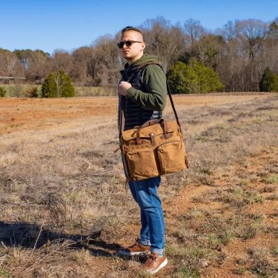 Durable Leather Messenger Bag