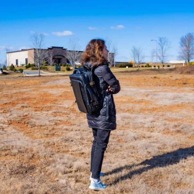 Genuine Black Leather Backpack
