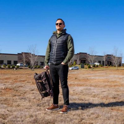 Genuine Men Leather Backpack