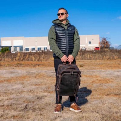 TitanForge Men's Supreme Leather Backpack