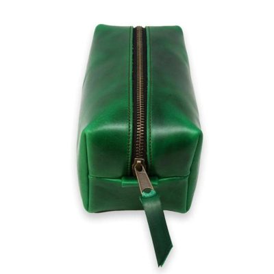 Green Leather Dopp Kits