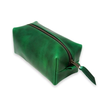 Green Leather Dopp Kits