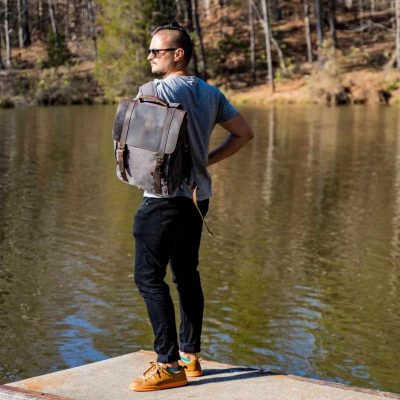 High Quality Canvas & Leather Backpack