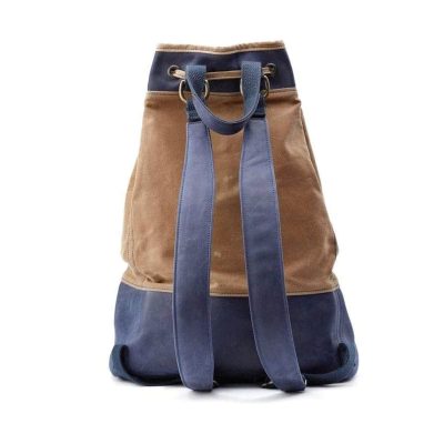 Leather Cross Straps Backpack