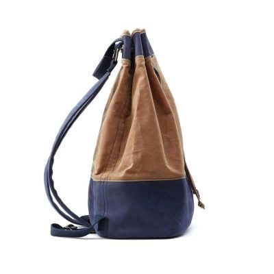 Leather Cross Straps Backpack