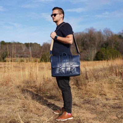 Luxury Leather Messenger Bag