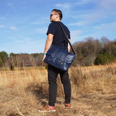 Luxury Leather Messenger Bag