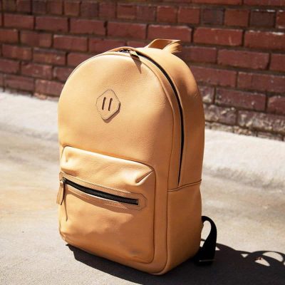 Yellow Leather Men's Backpacks
