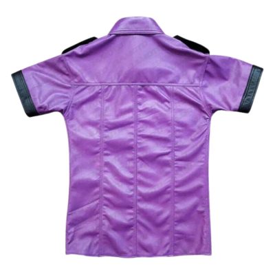 Purple Leather T Shirt