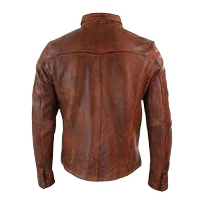 Unlined Brown Leather Shirt