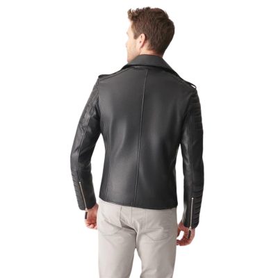grey jacket leather