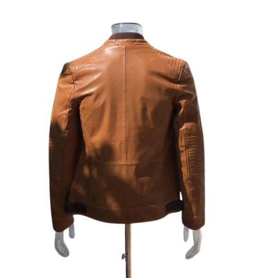 Amber Brown Men's Vintage Leather Jacket