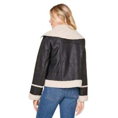 Arctic Luxe Faux Fur Trim Aviator Jacket