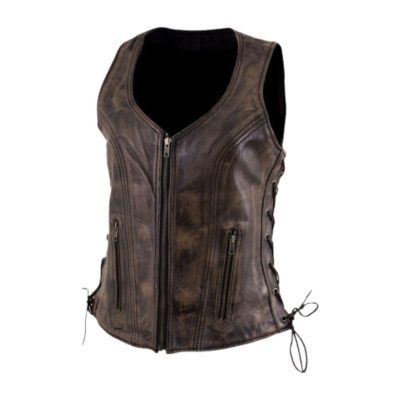 Caramel Deluxe Women's Leather Vest