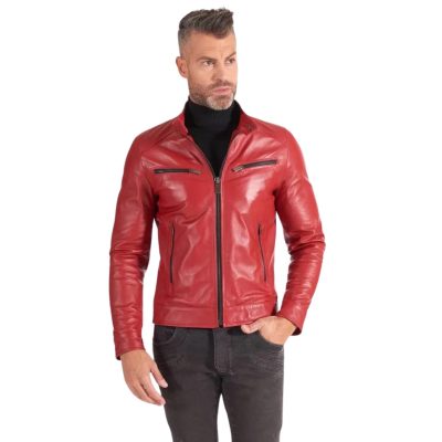 Hamilton Red leather Jacket