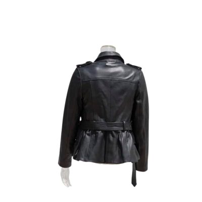Obsidian Black Mens Slim Leather Jacket (3)