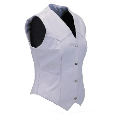 Opaline Women's Snowdrop White Leather Vest