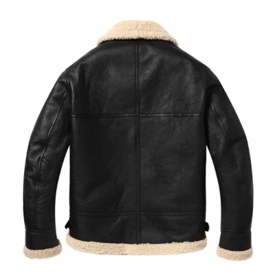 Aviator Shearling Fur Leather Jacket