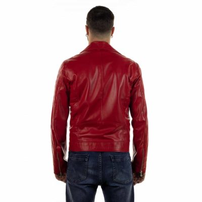 Bloodforge Men's Red Leather Jacket