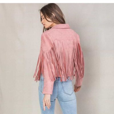 Fringe Moto Suede Jacket