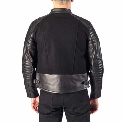 Leather & Wool Biker Jacket