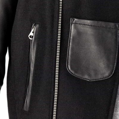 Leather & Wool Biker Jacket