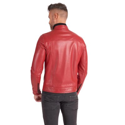 leather jacket with red