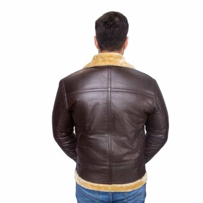 Maroon Sheepskin Fur Leather Jacket
