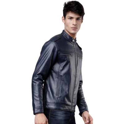 mens biker jacket black