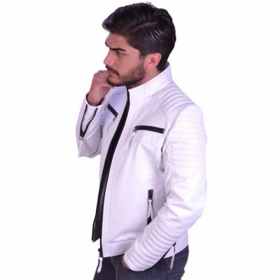 Sandor White Leather Jacket