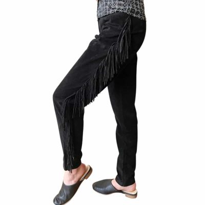 Suede Fringe Concho Western Pants