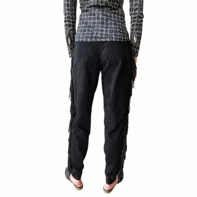 Suede Fringe Concho Western Pants